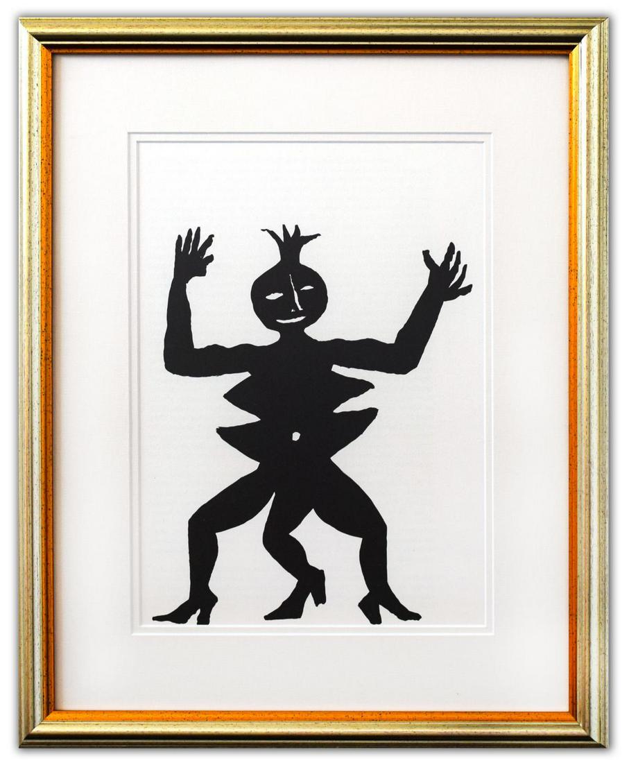 Alexander Calder- Lithograph "DLM212 - MAMA CITRON": Artist: Alexander Calder. Medium: Lithograph. Title: DLM212 - MAMA CITRON. Size (Unframed): 15" x 11". Certificate of Authenticity: Is included. Additional: Custom framed. Reference# 15624.