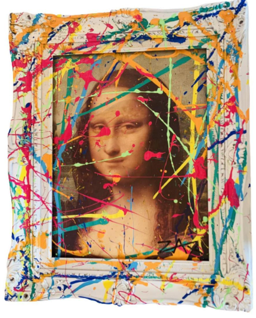 E.M. Zax Mixed Media Acrylic on Panel "Mona" (1 of 3)