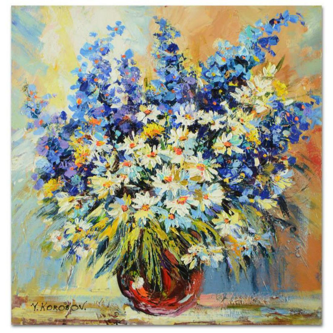 Yana Korobov, Original Acrylic Painting on Canvas, Hand: This is an original acrylic painting on stretched canvas by Yana Korobov, hand signed by the artist. Includes Letter of Authenticity. Measures approx. 24" x 24" (image). Reference #: 243647