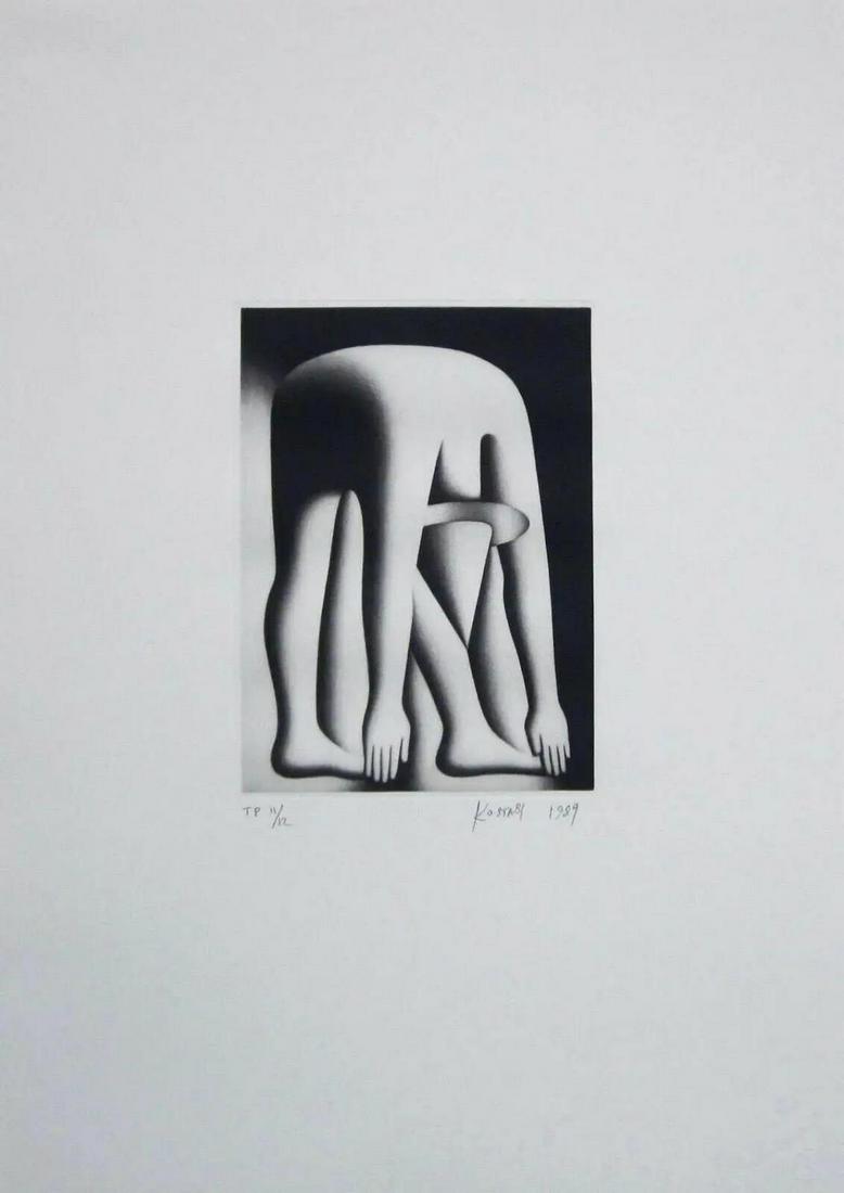 Mark Kostabi Limited edition serigraph "body by jake": Artist: Mark Kostabi . Medium: Limited edition serigraph. Title: body by jake. Signature: Hand signed and numbered . Size: 21X15". Reference# 30896.
