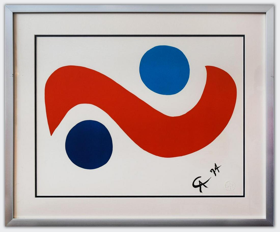 Alexander Calder- Lithograph on Arches Paper "Flying (1 of 2)