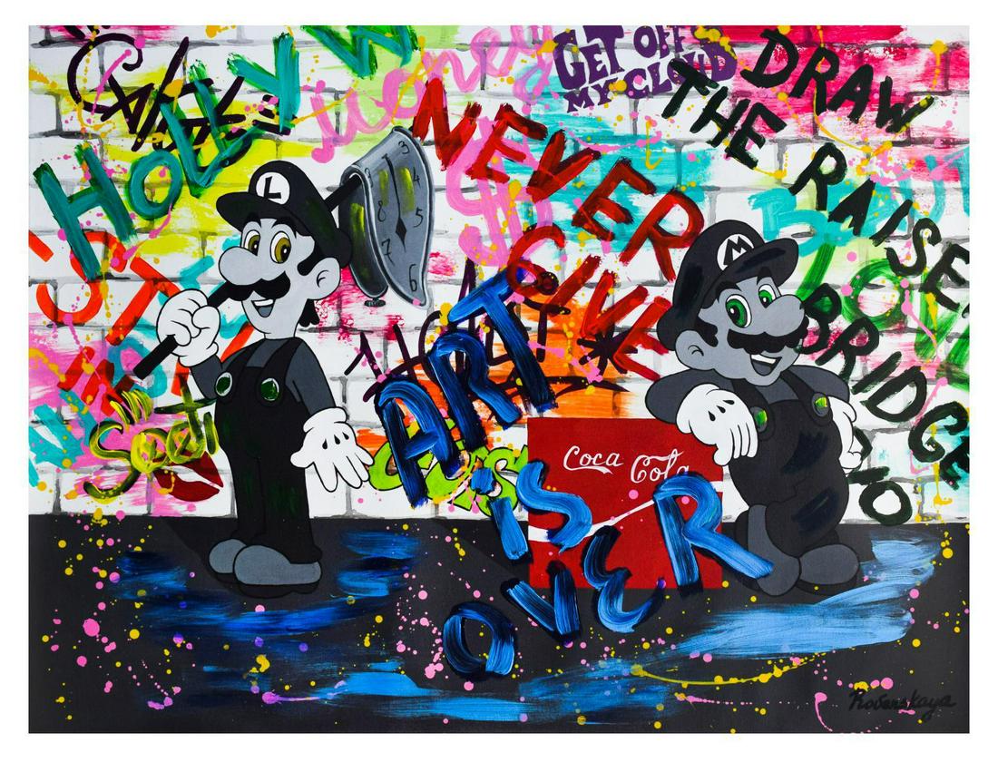 Nastya Rovenskaya- Mixed Media "Loving Coca Cola" (1 of 1)