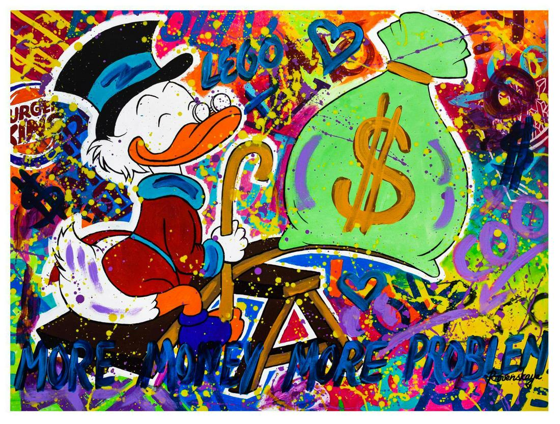 Nastya Rovenskaya- Mixed Media "Playing with Money" (1 of 1)