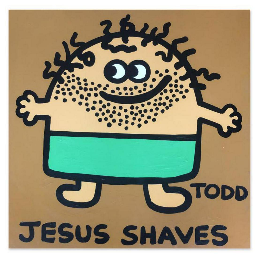 Todd Goldman, "Jesus Shaves" Hand Signed Original (1 of 2)