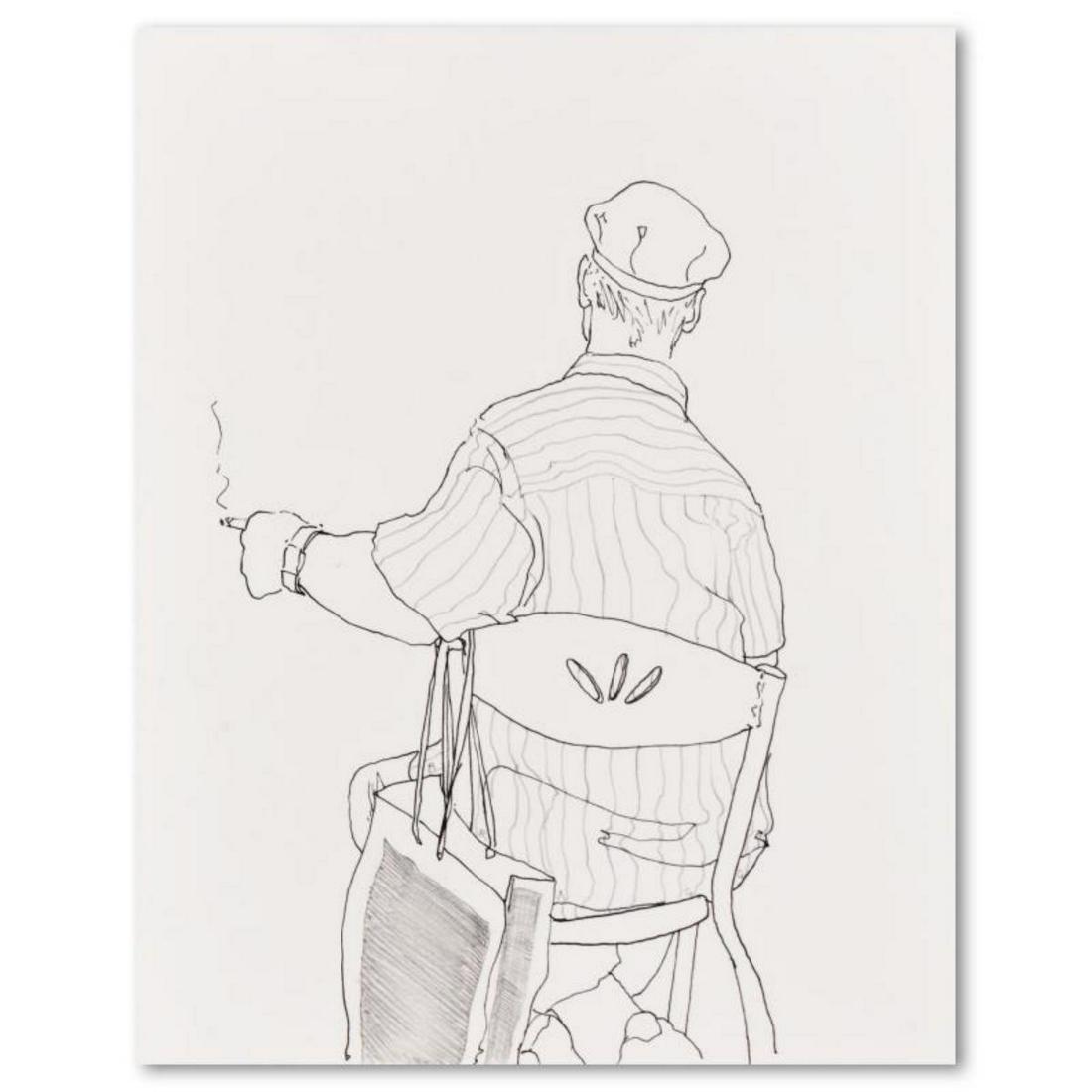 Charles Lynn Bragg, "Smoke Break" Original Ink and (1 of 3)