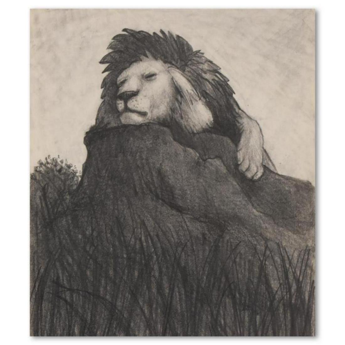 Charles Lynn Bragg, "Cat Nap" Original Pencil Drawing, (1 of 3)