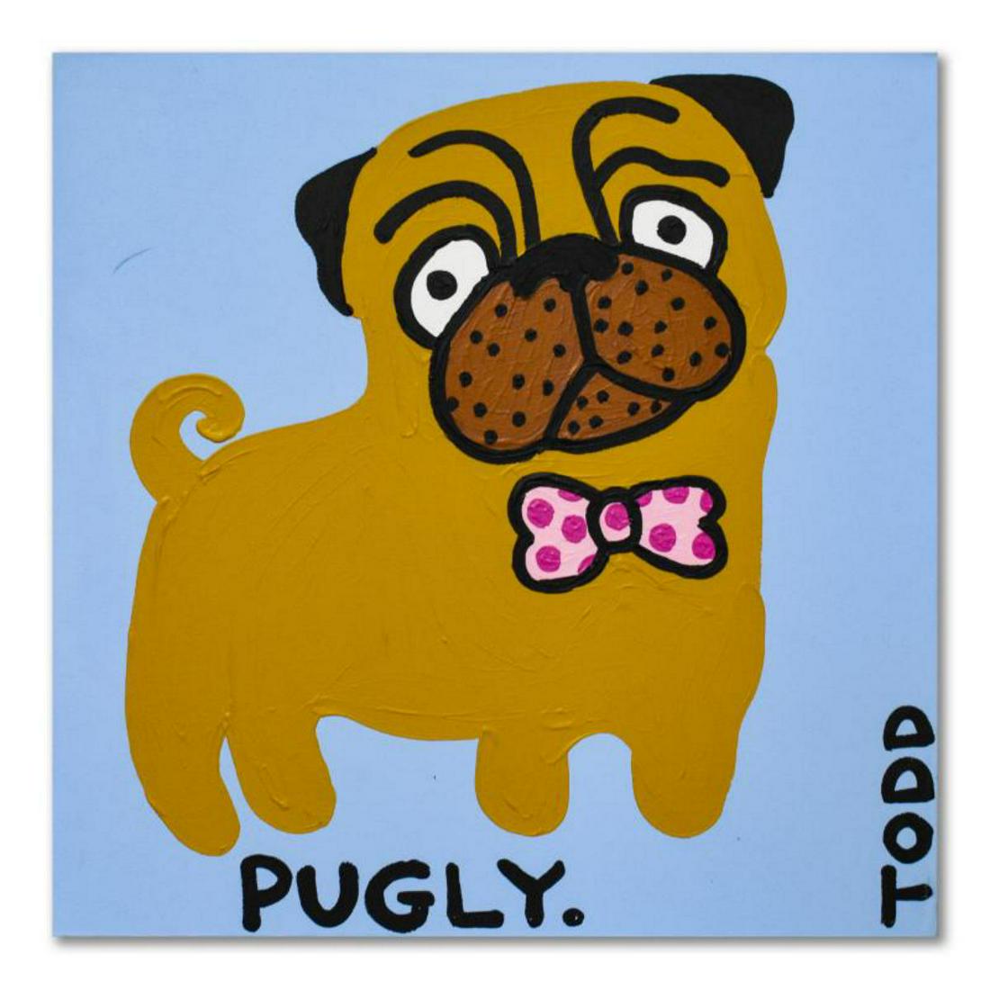 Todd Goldman, "Pugly" Original Acrylic Painting on (1 of 2)
