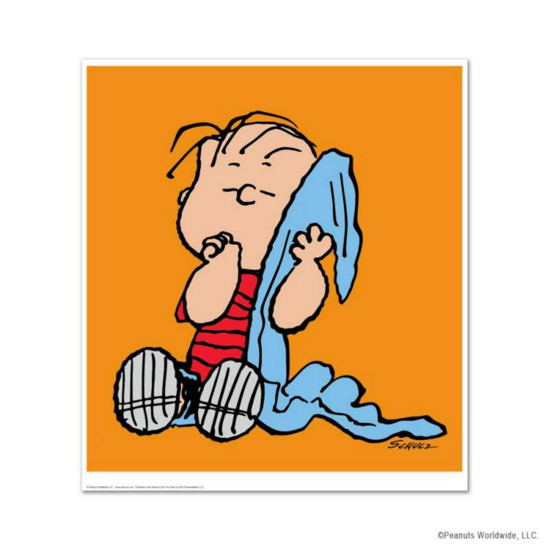 Peanuts, "Linus: Orange" Hand Numbered Limited Edition: A vibrant and striking edition portraying the simple yet emotive art of Charles. M. Schulz, creator of PEANUTS . You'll love the color, it really POPS in person! It looks incredible on the wall and wi