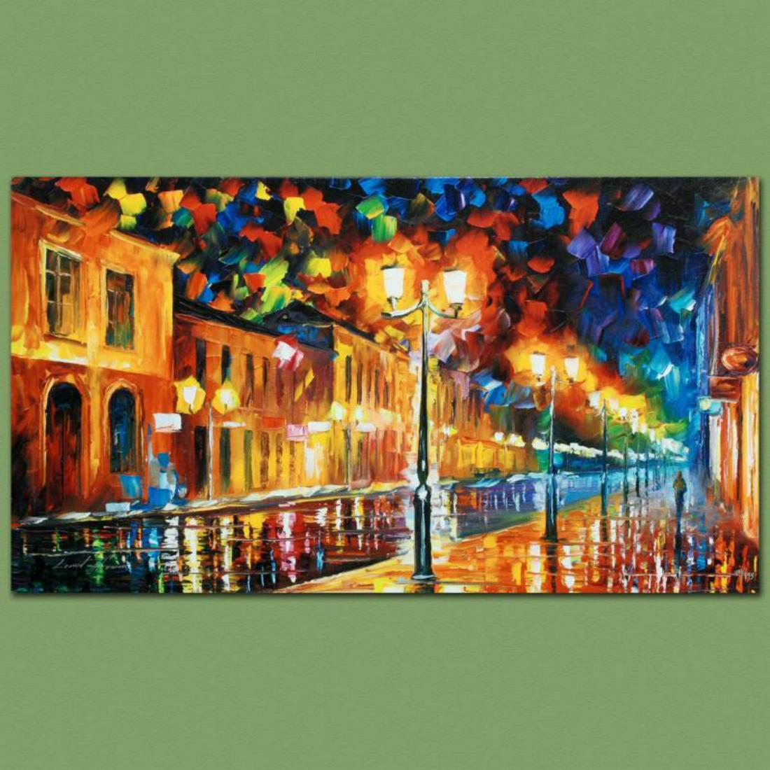 Leonid Afremov (1955-2019) "Infinity" Limited Edition: Leonid Afremov's (1955-2019) masterful use of color and texture make his paintings unique collectibles that are sure to brighten any wall. "Infinity" is a limited edition giclee on canvas. The piece i