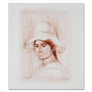 "Magda" Limited Edition Lithograph by Edna Hibel: "Magda" is a limited edition lithograph on paper, numbered and hand signed by Edna Hibel (1917-2014). Includes Certificate of Authenticity! Measures approx. 18" x 22" (with border), 12" x 16.5" (image