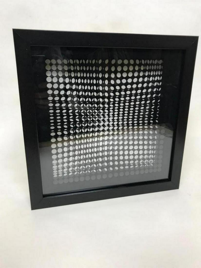 Victor Vasarely- 3D Wall Sculpture/object "Cinetiques": Artist: Victor Vasarely. Medium: 3D Wall Sculpture/object. Title: Cinetiques. Size (Unframed): . Size (Framed): 13" x 11". Certificate of Authenticity: Is included. Additional: Measures 11x13x2 inches