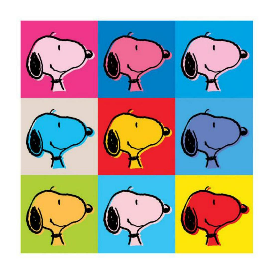 Peanuts, "Snoopy Warhol Face" Hand Numbered Canvas (1 of 2)