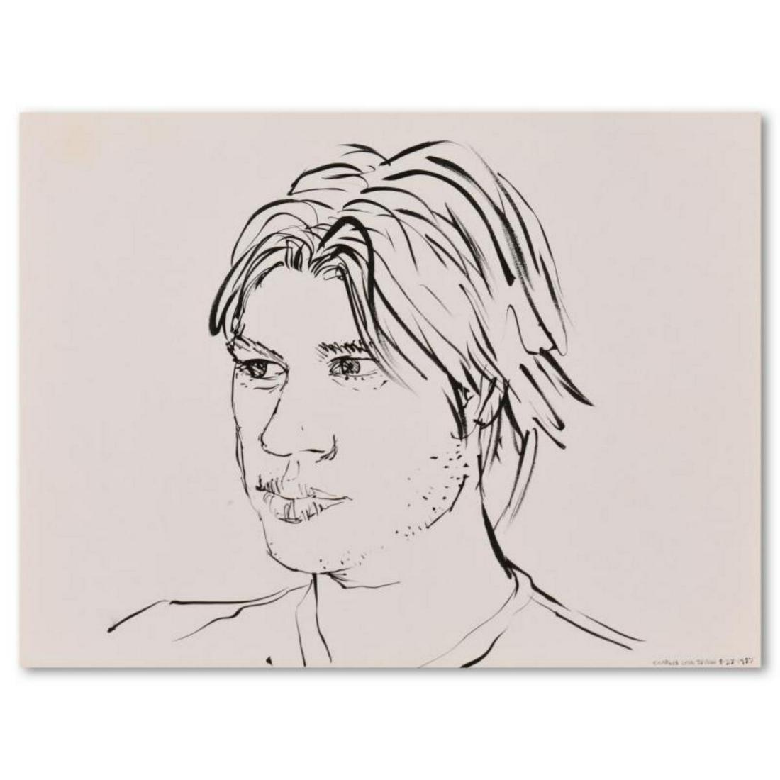 Charles Lynn Bragg, "Lucas" Original Ink Drawing, Hand (1 of 3)