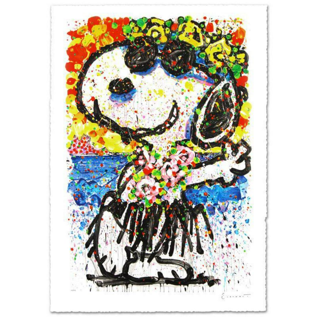 "Boom Shaka Laka Laka" Limited Edition Hand Pulled: "Boom Shaka Laka Laka" is a limited edition hand pulled original lithograph on museum quality deckle-edge paper, numbered and hand signed by Tom Everhart. This is one of the final Everhart editions to