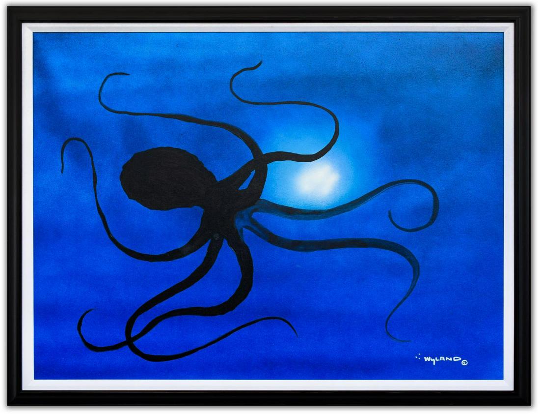 Wyland- Original Painting on Canvas "Octopus" (1 of 3)