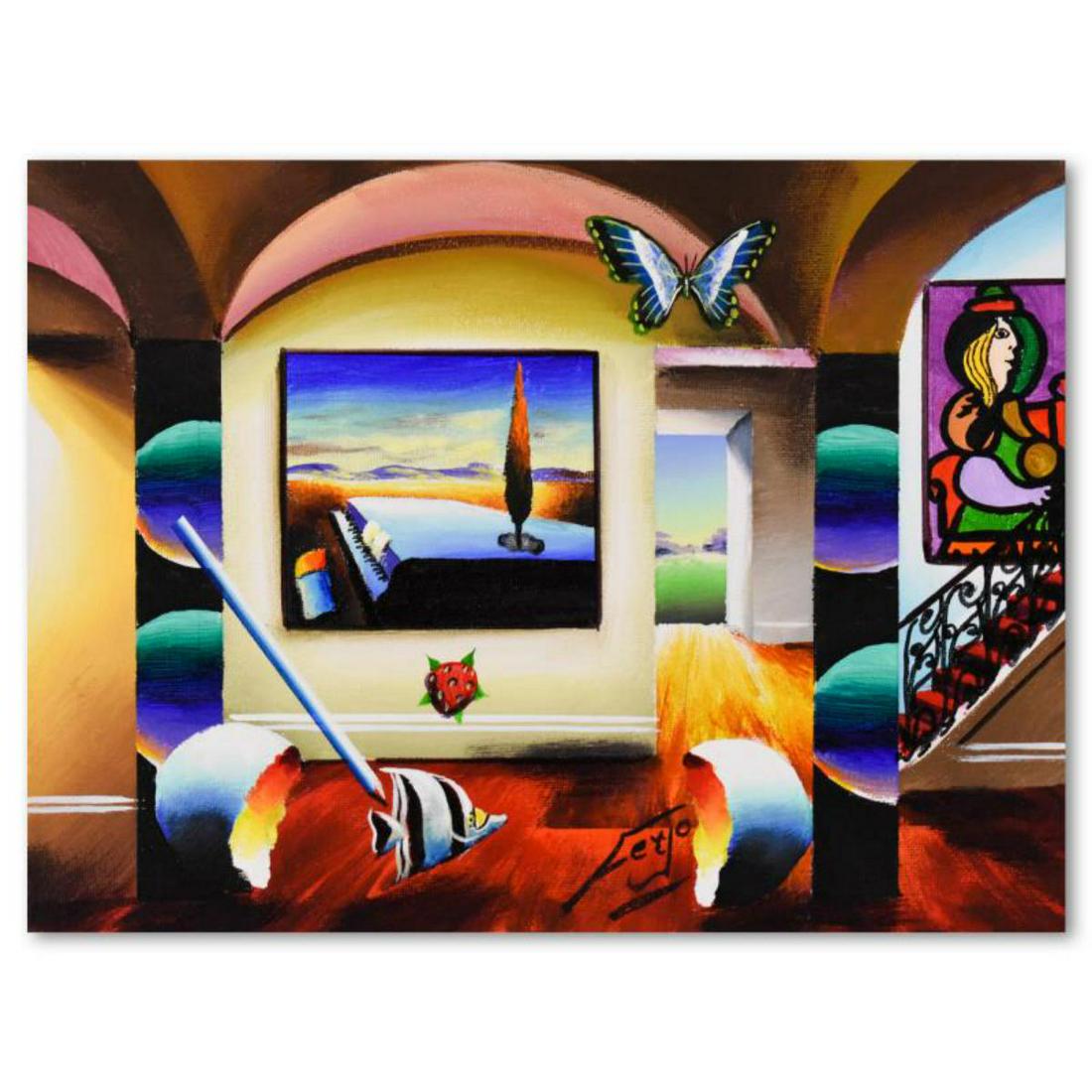 Ferjo, "Surrealist Piano" Original Painting on Canvas, (1 of 2)