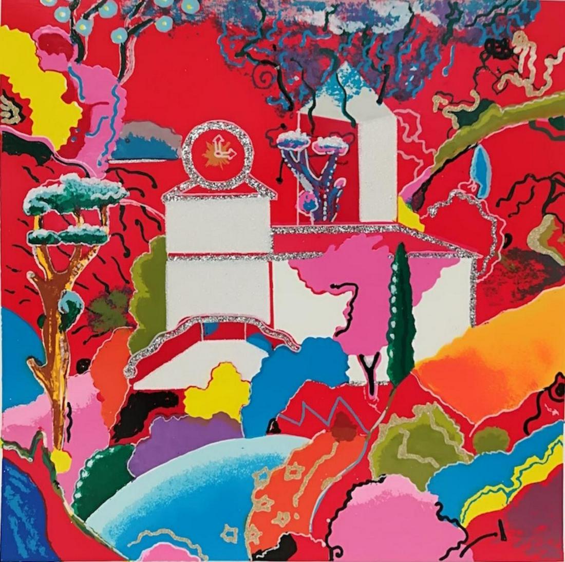 Luca Alinari "paesaggio in ROSSO" Original Serigraph (1 of 1)