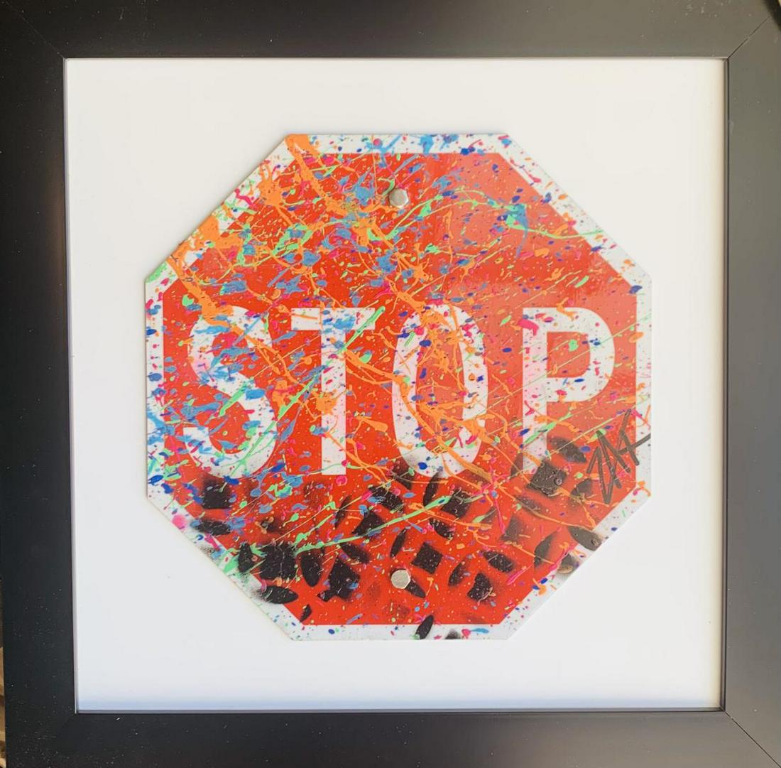 E.M. Zax Hand painted metal street sign "Stop" (1 of 1)