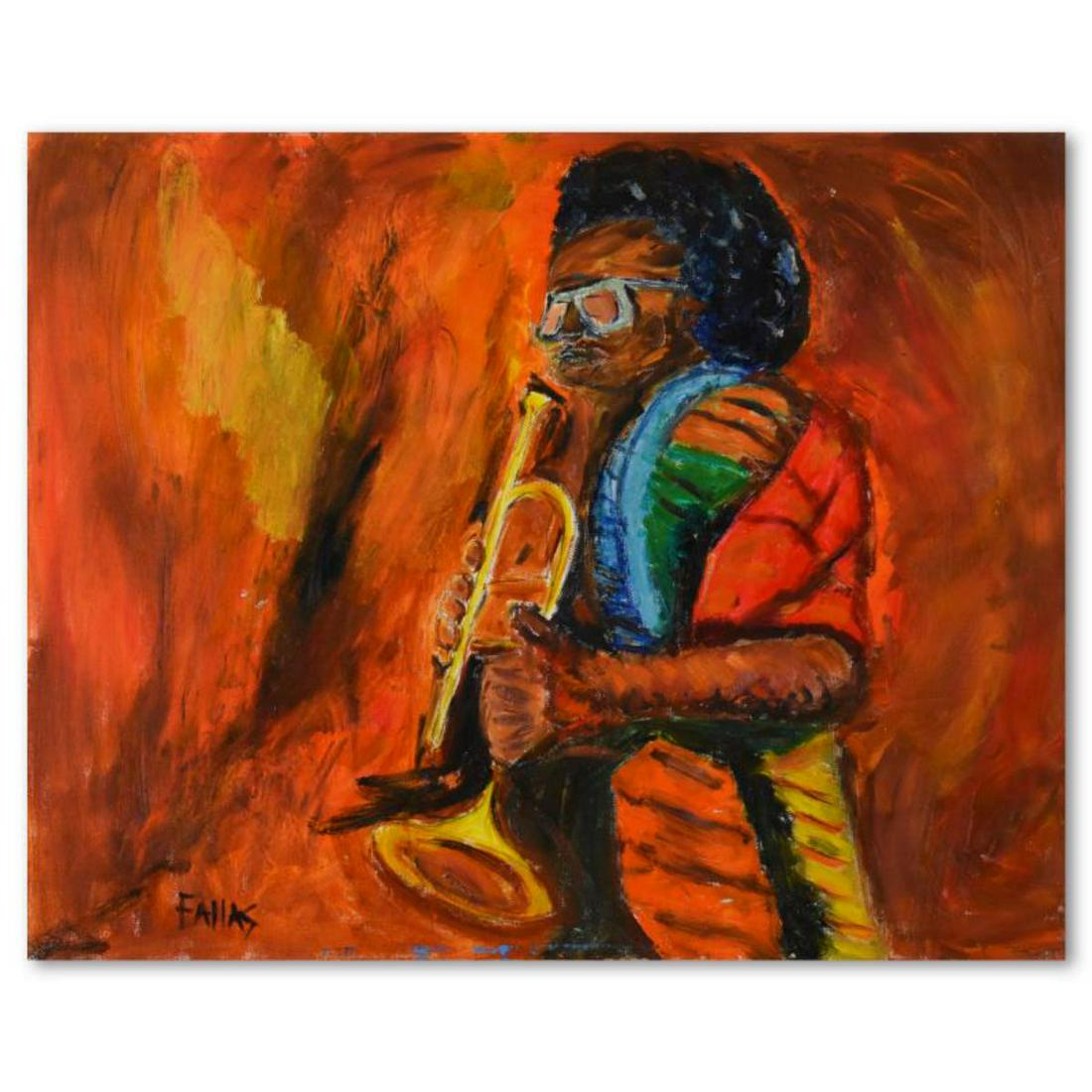 Elliot Fallas, "Miles Ahead" Original Oil Painting on: "Miles Ahead" is an original oil painting on stretched canvas by Elliot Fallas, hand signed by the artist. Includes Letter of Authenticity. Measures approx. 20" x 16" (image). The sides of the canvas 
