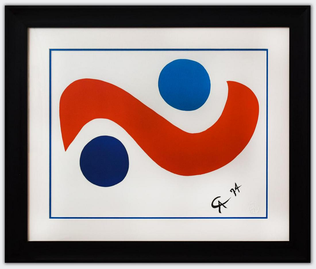 Alexander Calder- Lithograph on Arches Paper "Flying (1 of 3)