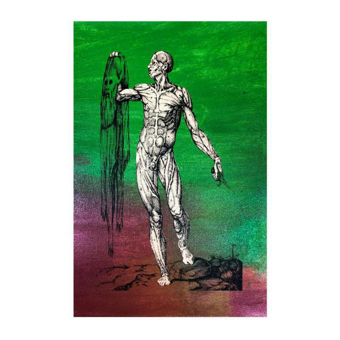 Steve Kaufman (1960-2010) "The Dream" Hand Signed and: "The Dream" is a limited edition hand pulled silkscreen mixed media on canvas by Andy Warhol protege Steve Kaufman (1960-2010). This piece is numbered and 3/50 and hand signed inverso. Includes letter