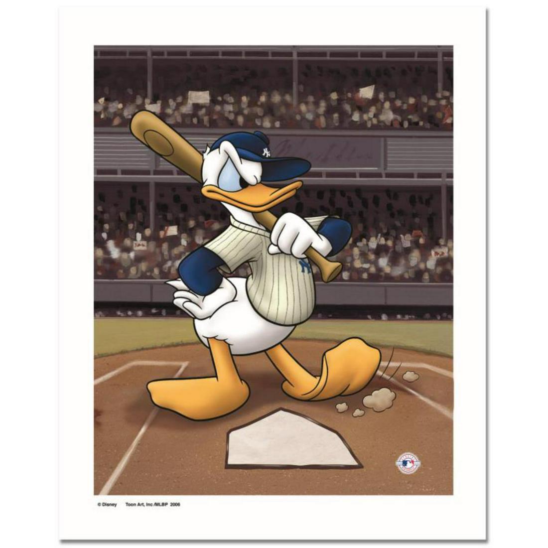 "Donald at the Plate (Yankees)" Numbered Limited Edition Giclee licensed by Disney with Certificate (1 of 2)
