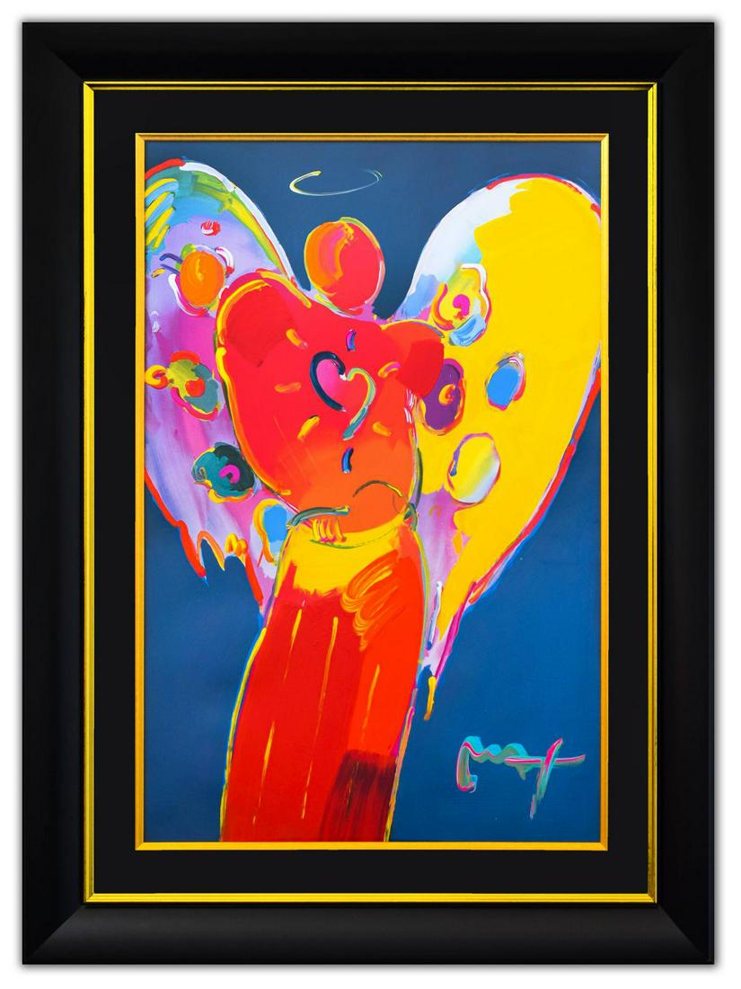 Peter Max- Original Mixed Media "Angel with Heart" (1 of 4)