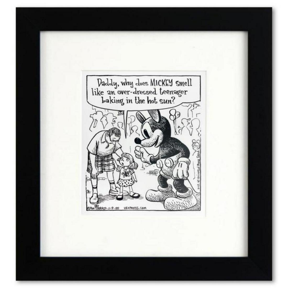Bizarro, "Over-dressed Teenager" is a Framed Original Pen & Ink Drawing by Dan Piraro, Hand Signed (1 of 1)