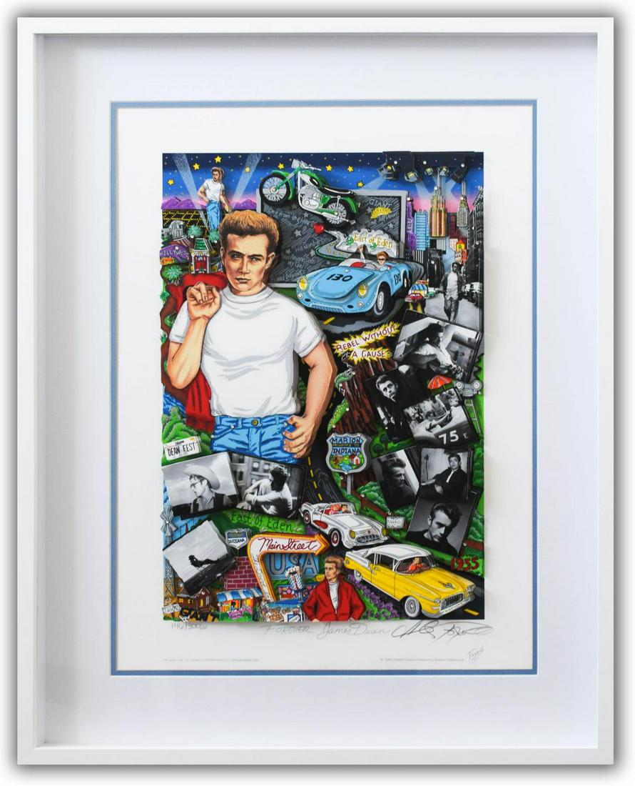 Charles Fazzino- 3D Construction Silkscreen Serigraph "Forever James Dean" (1 of 2)