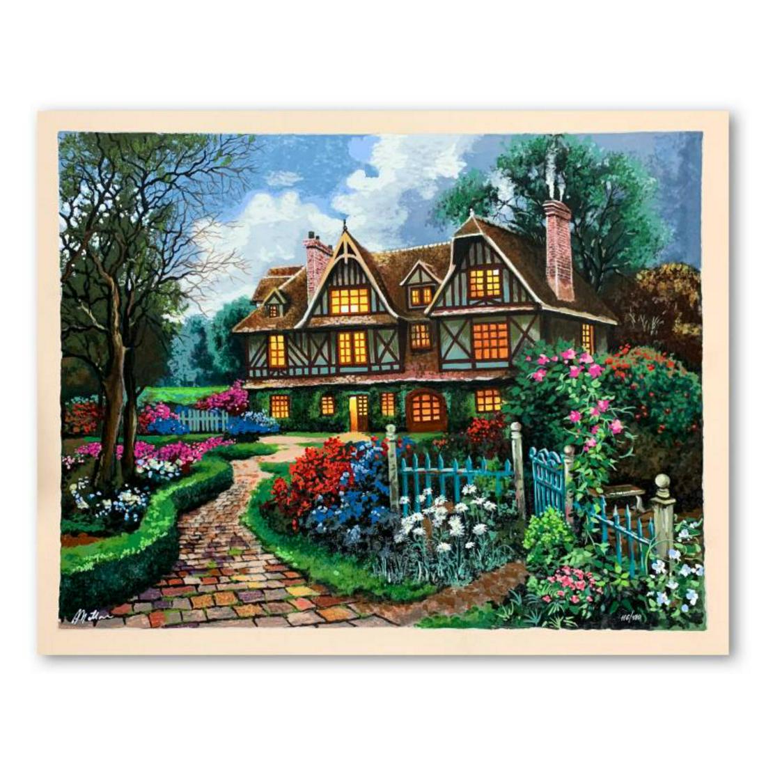 Anatoly Metlan, "Country Cottage" Hand Signed Limited Edition Serigraph on Paper with Letter of (1 of 2)