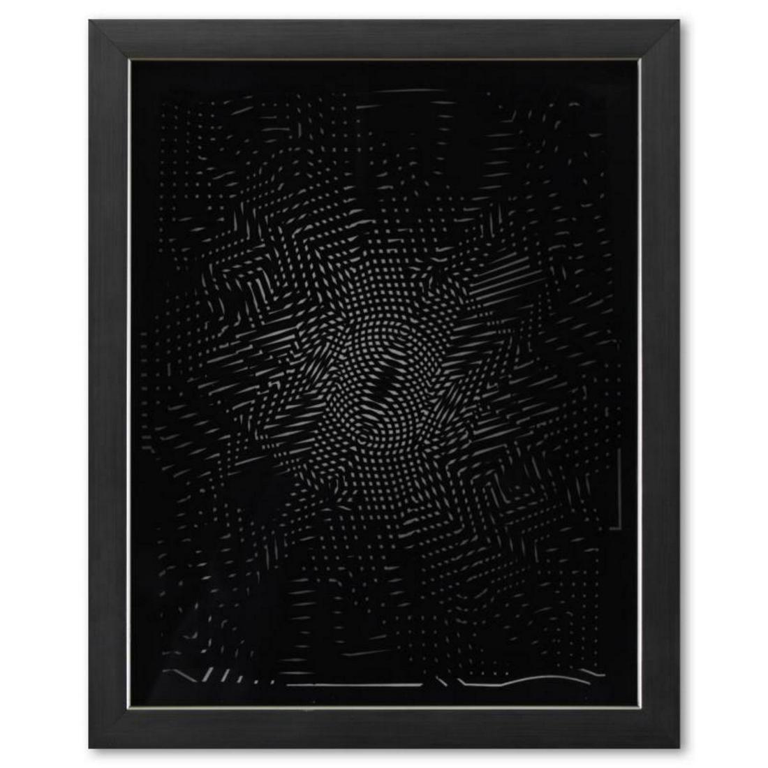 Victor Vasarely (1908-1997), "Trois Dimensions Optique de la sÃ©rie Cinetiques" Framed 1973 (1 of 3)