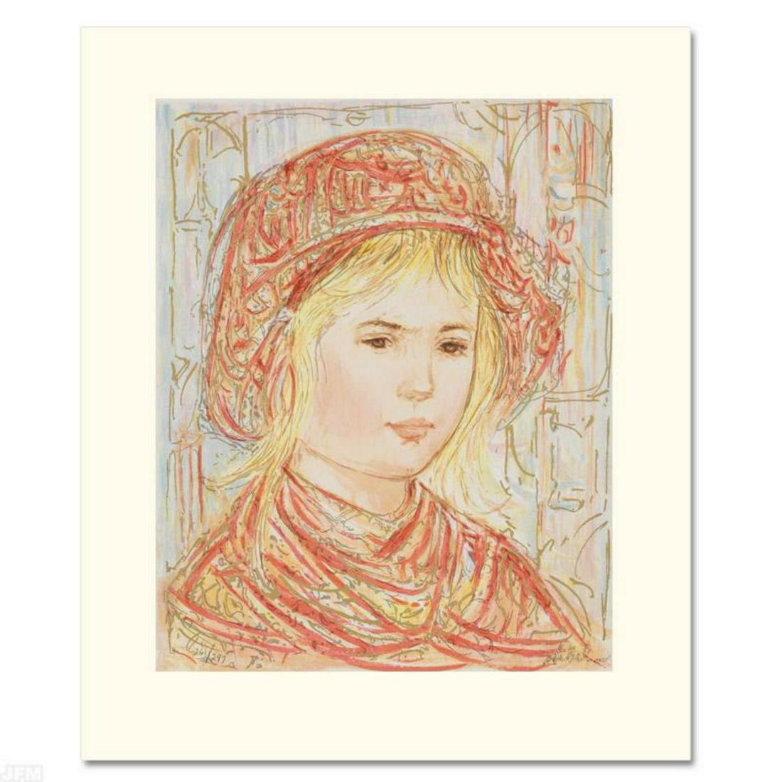 "Liv" Limited Edition Serigraph by Edna Hibel (1917-2014), Numbered and Hand Signed with Certificate (1 of 2)