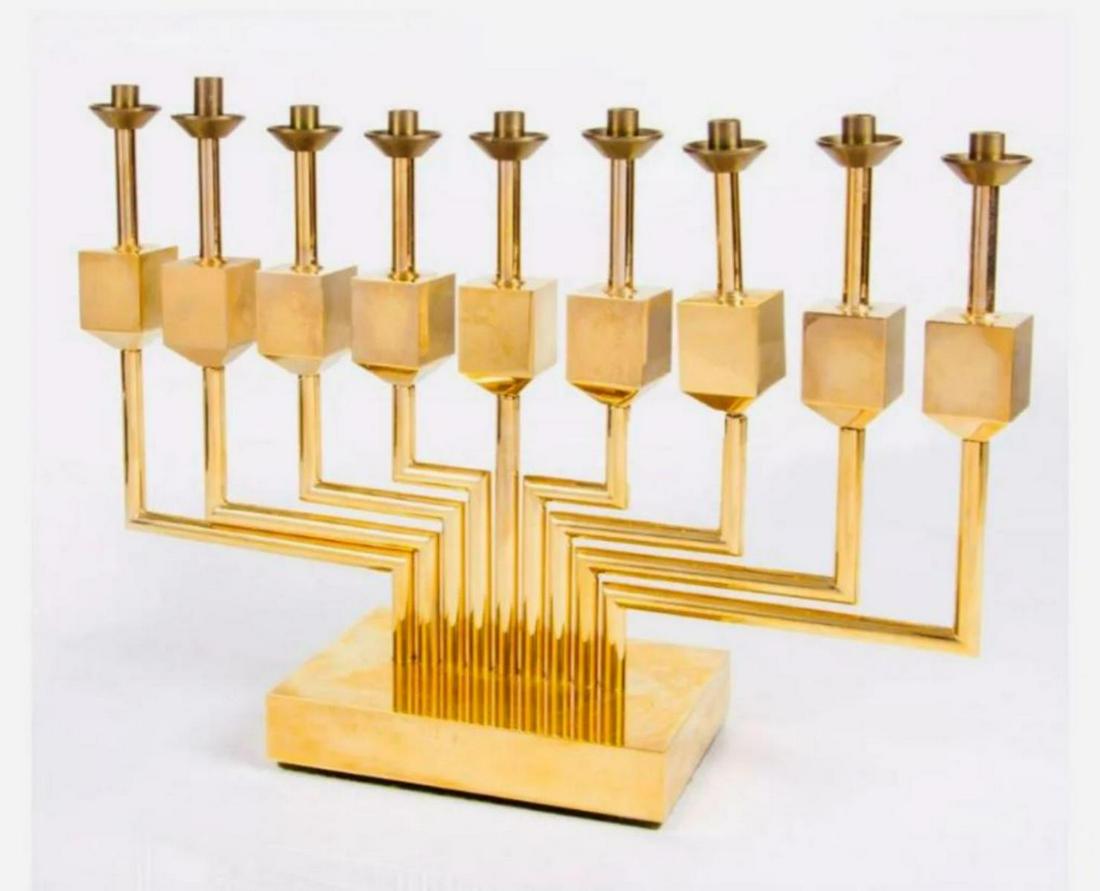 Yaacov Agam Brass Sculpture "CANDELABRAGAM" (1 of 3)