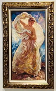 Jose Royo Serigraph on panel: Artist: Jose Royo. Medium: Serigraph on panel. Title: . Signature: Hand signed and numbered. Size: 30x18". Frame Size: 38x26". Reference# 31495.