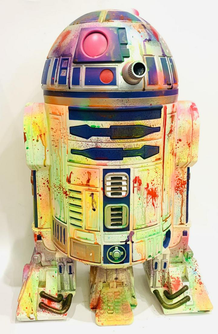 E.M. Zax one of a kind hand painted sculpture "R2D2" (1 of 5)