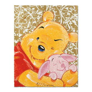 David Willardson, "Very Important Piglet (VIP)" Hand Signed Limited Edition Disney Serigraph with: "Very Important Piglet (VIP)" is a limited edition serigraph on paper by David Willardson, numbered and hand signed by the artist. Includes Letter of Authenticity. Measures approx. 16" x 21" (image).