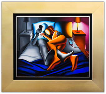 Mark Kostabi- Original Painting on Canvas "Emotional Illumination, 2021"