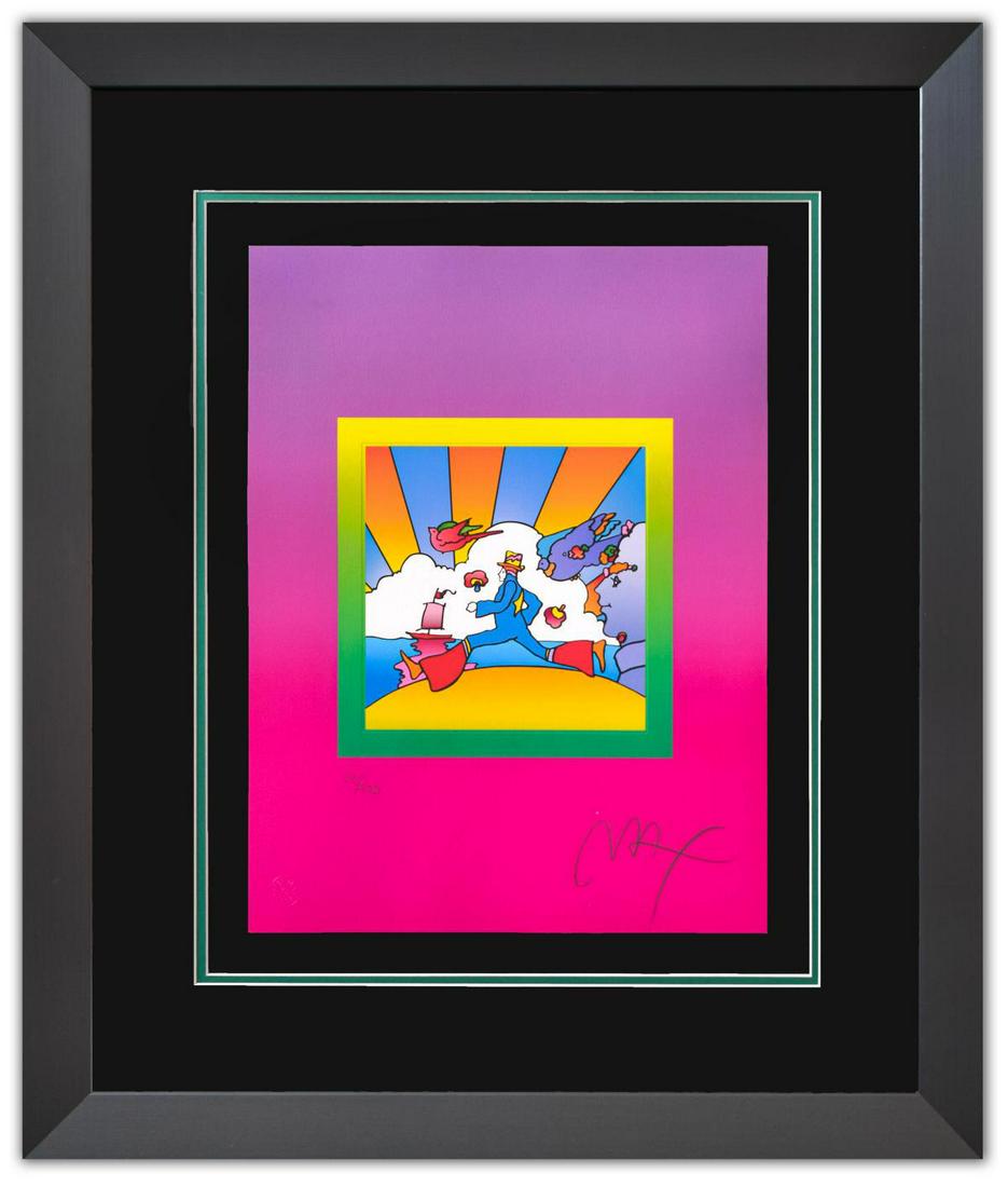 Peter Max- Original Lithograph "Cosmic Runner on Blends Ver. II" (1 of 4)