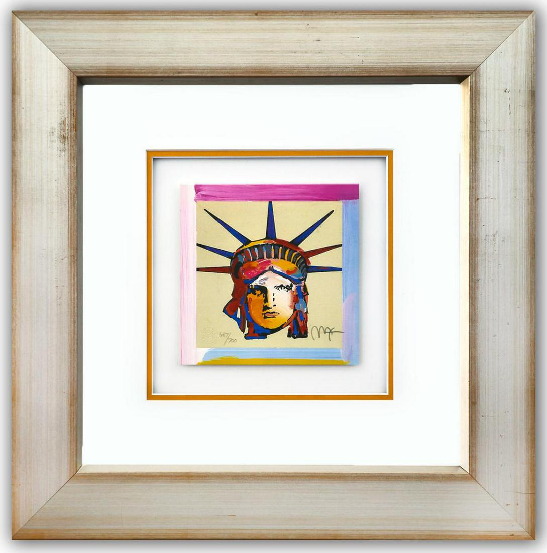 Peter Max- Original Lithograph "LIBERTY HEAD (Mini)" (1 of 3)