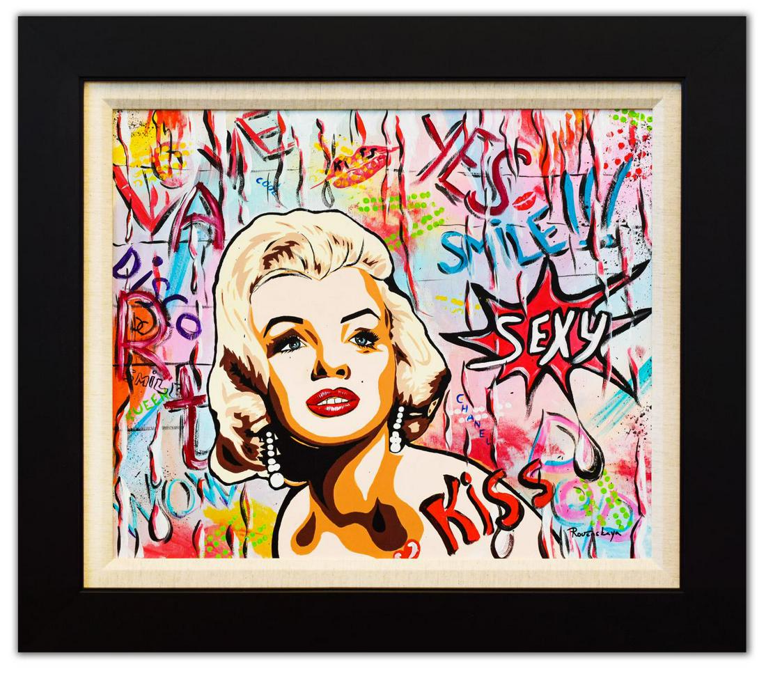 Nastya Rovenskaya- Original Oil on Canvas "Sexy Marilyn Monroe" (1 of 2)