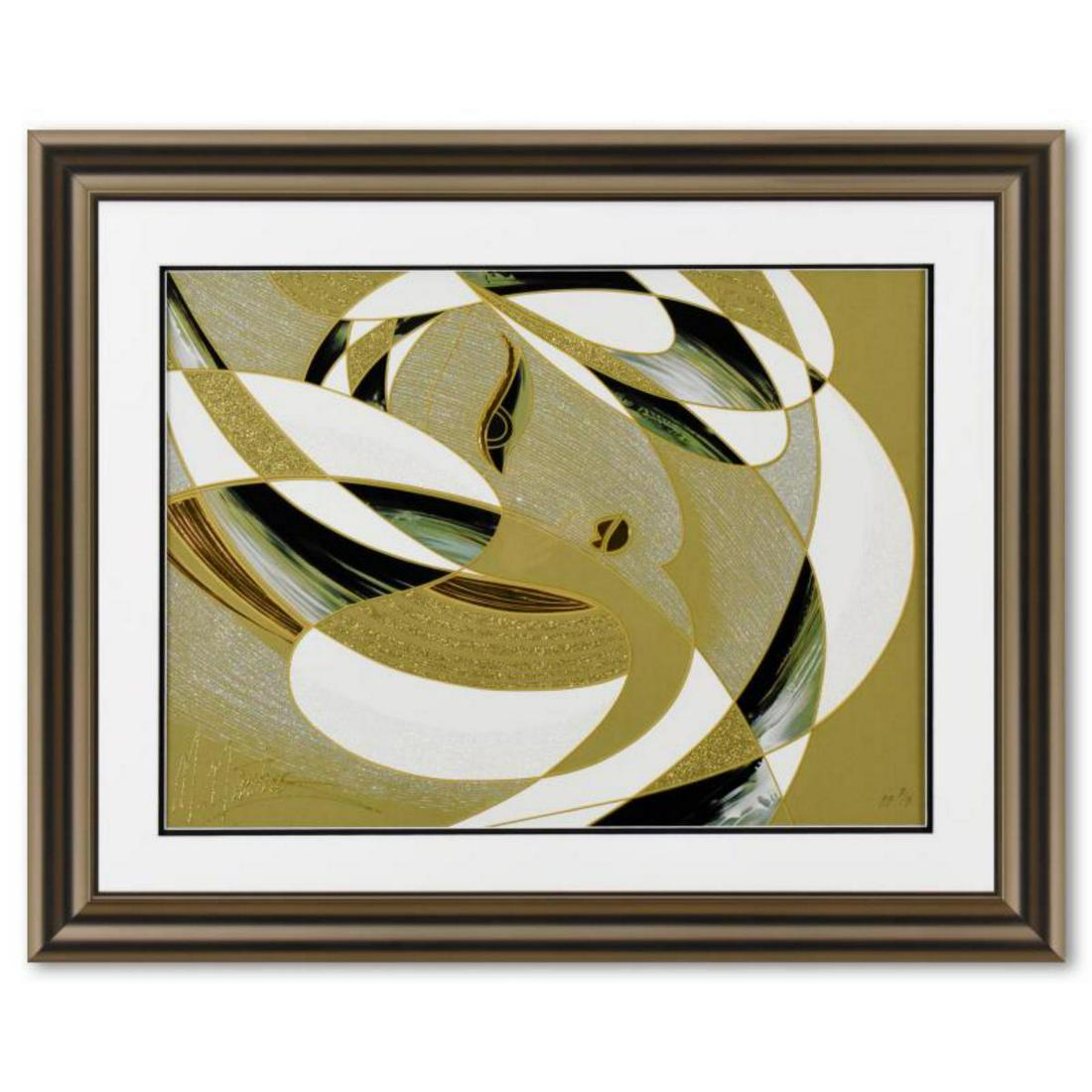 Martiros Manoukian, "Dance of Flakes" Framed Limited Edition Mixed Media Silkscreen, Numbered and (1 of 2)