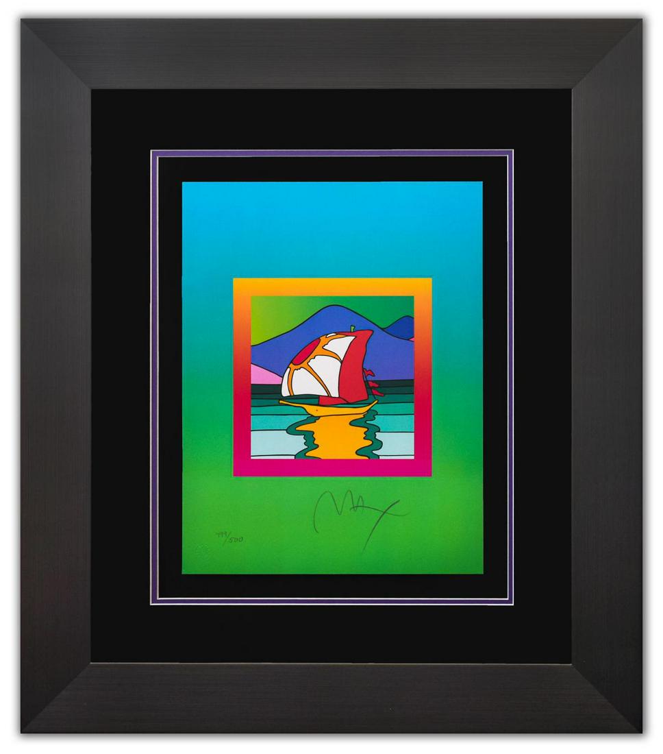 Peter Max- Original Lithograph "Sailboat East on Blends" (1 of 2)