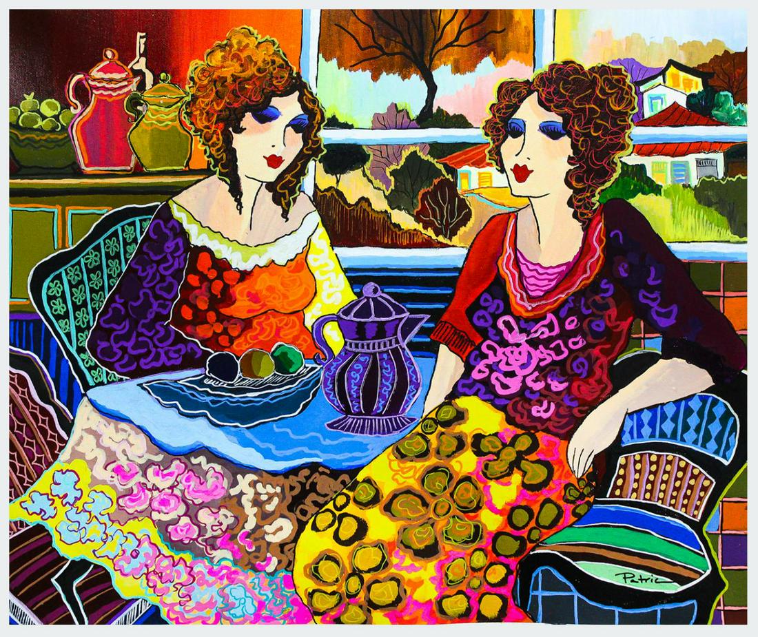 Patricia Govezensky- Original Acrylic on Canvas "Chillin" (1 of 2)