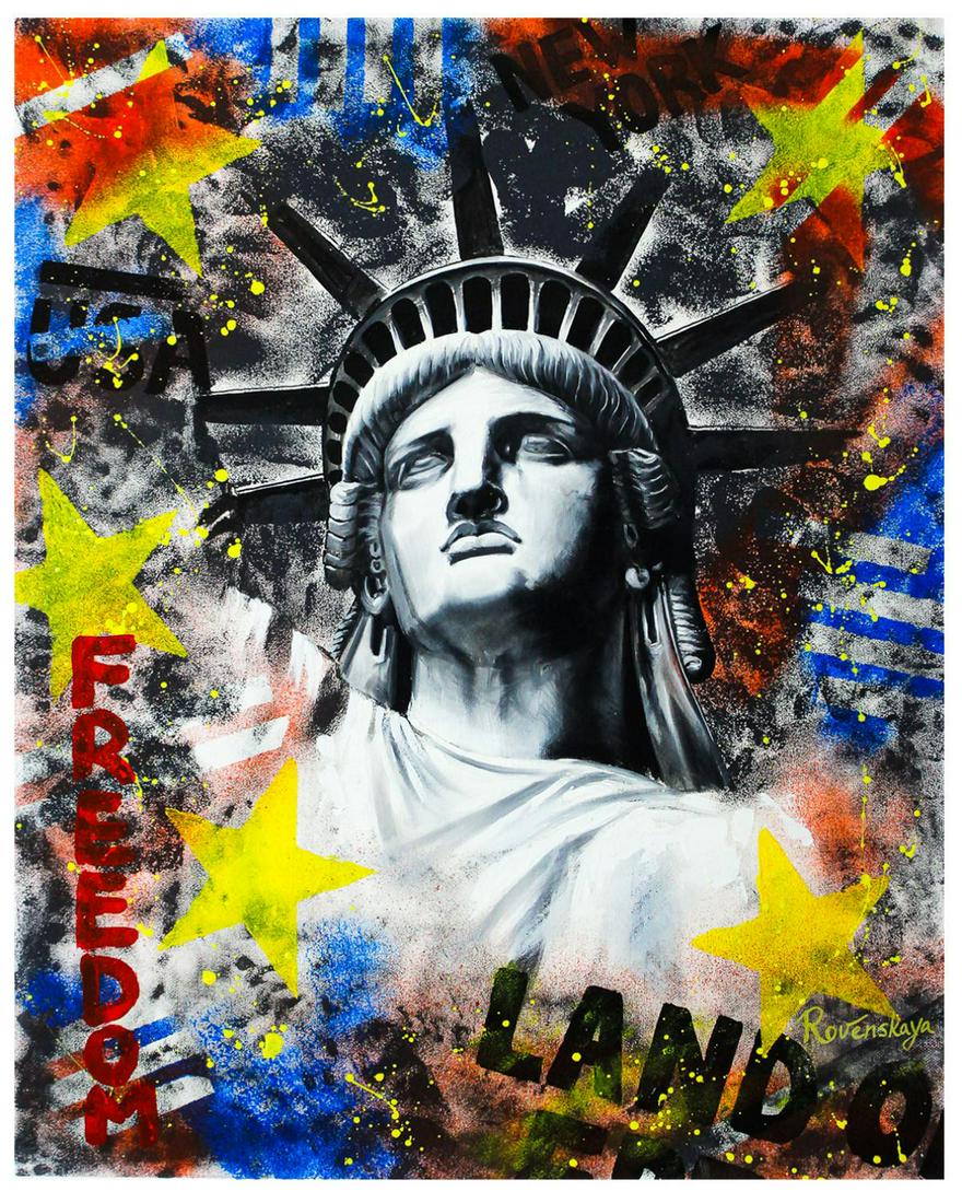 Nastya Rovenskaya- Original Oil on Canvas "Liberty" (1 of 2)