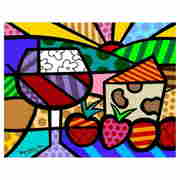 Britto, "Toast To Life" Hand Signed Limited Edition Giclee on Canvas; COA (1 of 2)