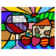 Britto, "Toast To Life" Hand Signed Limited Edition Giclee on Canvas; COA (1 of 2)