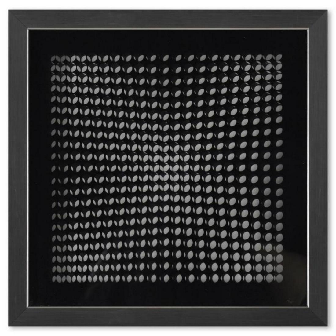 Victor Vasarely (1908-1997), "Trois Dimensions Optique de la sÃ©rie Cinetiques" Framed 1973 (1 of 3)