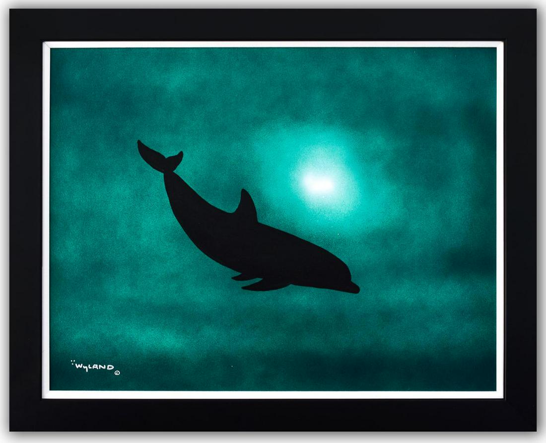Wyland- Original Painting on Canvas "Dolphin Floatin" (1 of 3)
