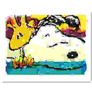 "Bora Bora Boogie Bored" Limited Edition Hand Pulled Original Lithograph by Renowned Charles Schulz First Image