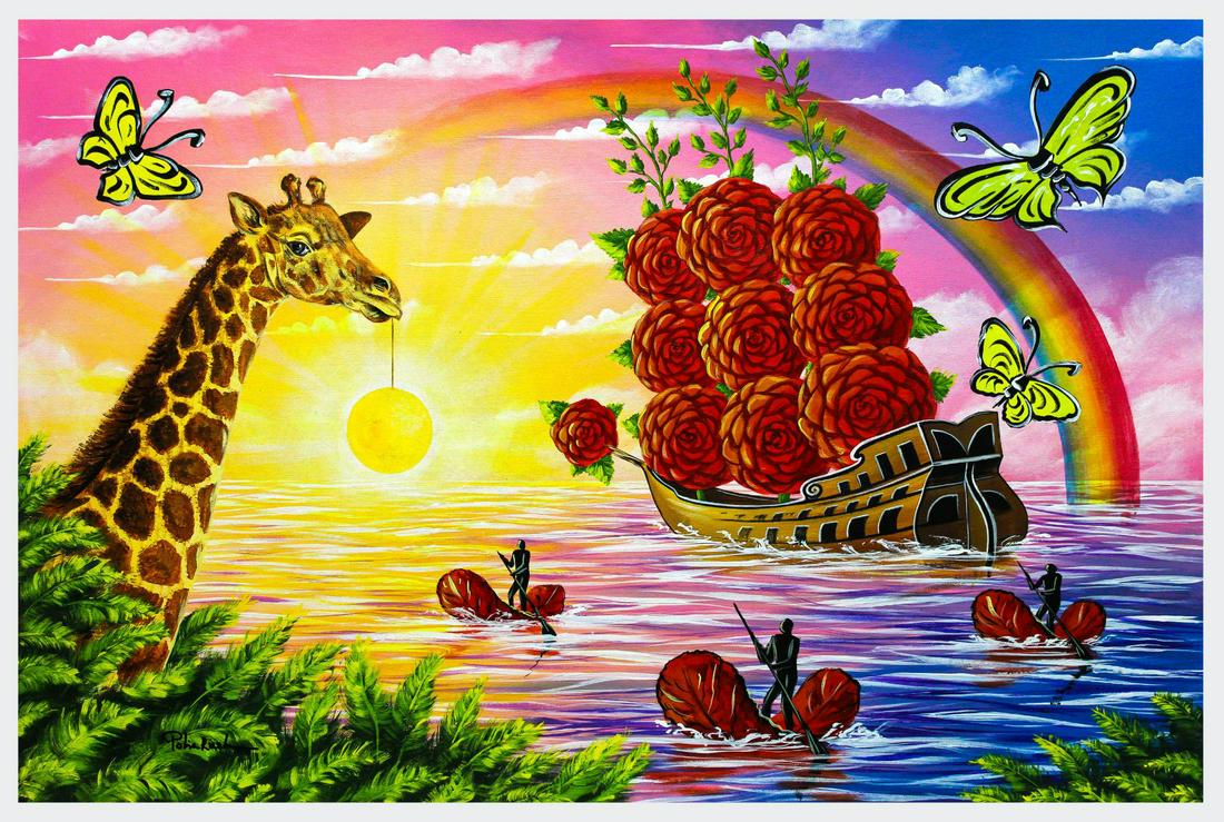 Eugene Poliarush- Original Oil on Canvas "Rainbow Colors" (1 of 2)